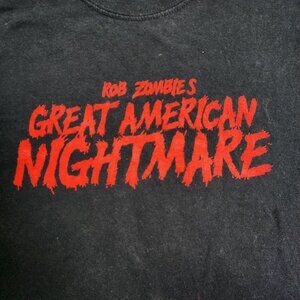 Rob Zombies Great American Nightmare Gildan Black T-Shirt XS 100% Cotton